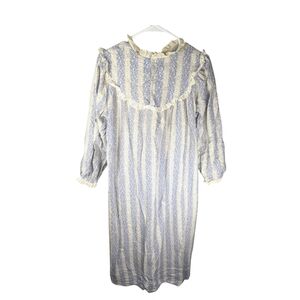 L.L. Bean Vintage Lanz flannel cottagecore nightgown robe 100% cotton medium